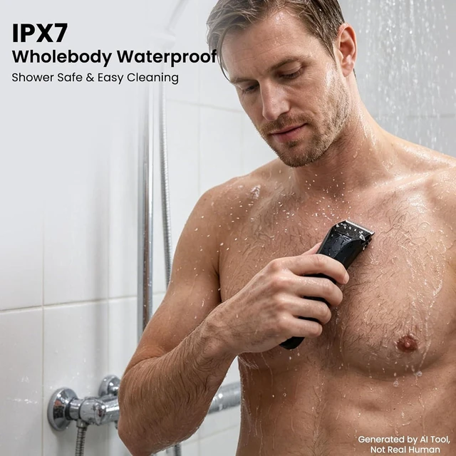 Alt view image 2 of 7 - MAXGROOM Manscape Body Hair Trimmer for Men, IPX7 Waterproof Pubic & Groin Hair Trimmer- Electric Ball Shaver with LED Light, Ceramic Blade, USB Rechargeable & Travel Pouch
