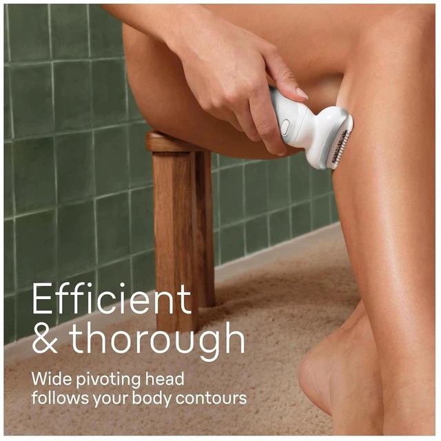 Alt view image 4 of 7 - Braun Silk-épil 9 Epilator, Pivoting Head, Wet and Dry, Includes Body Trimmer, Shaver Head and Trimmer Comb, SES9-441