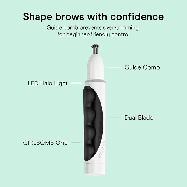 Alt view image 4 of 7 - Conair Girlbomb Nose, Face & Brow Trimmer with Attachments, Cordless, White