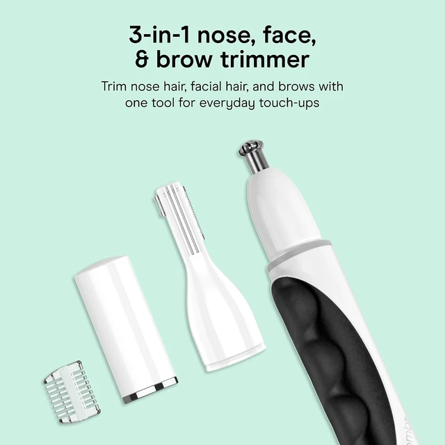 Alt view image 6 of 7 - Conair Girlbomb Nose, Face & Brow Trimmer with Attachments, Cordless, White