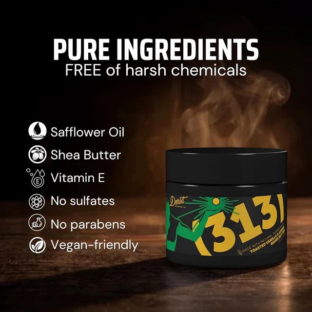 Alt view image 6 of 7 - Detroit Grooming Co. Beard Butter for Men - Premium Leave-In Conditioner & Softener with Safflower Oil & Shea Butter - Hydrating Beard Moisturizer for Growth & Thickness - Iconic 313, 2oz