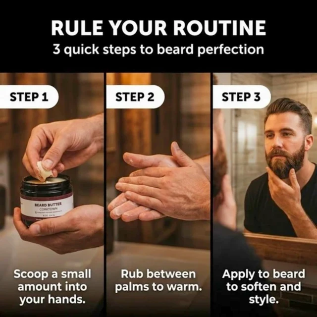 Alt view image 7 of 7 - Detroit Grooming Co. Beard Butter for Men - Premium Leave-In Conditioner & Softener with Safflower Oil & Shea Butter - Hydrating Beard Moisturizer for Growth & Thickness - Iconic 313, 2oz