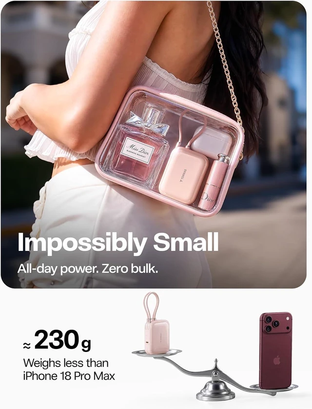 Alt view image 2 of 7 - TORRAS Mini Portable Charger, Small 45W 10000mAh Fast Charging Power Bank