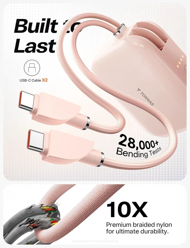 Alt view image 5 of 7 - TORRAS Mini Portable Charger, Small 45W 10000mAh Fast Charging Power Bank