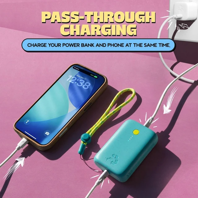Alt view image 6 of 7 - Nimble Champ Portable Charger, 10000mAh Power Bank, 20W Dual USB-C Charging