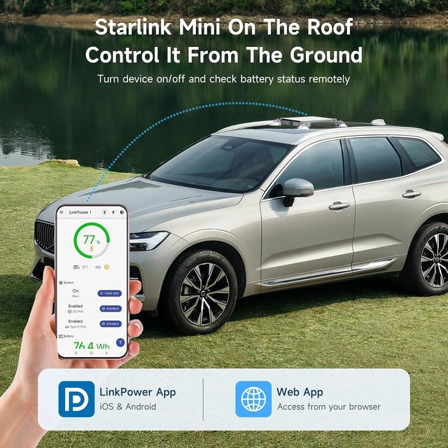 Alt view image 4 of 7 - Starlink Mini Battery Pack,99Wh Power Bank,USB-C in/Out,LinkPower 1