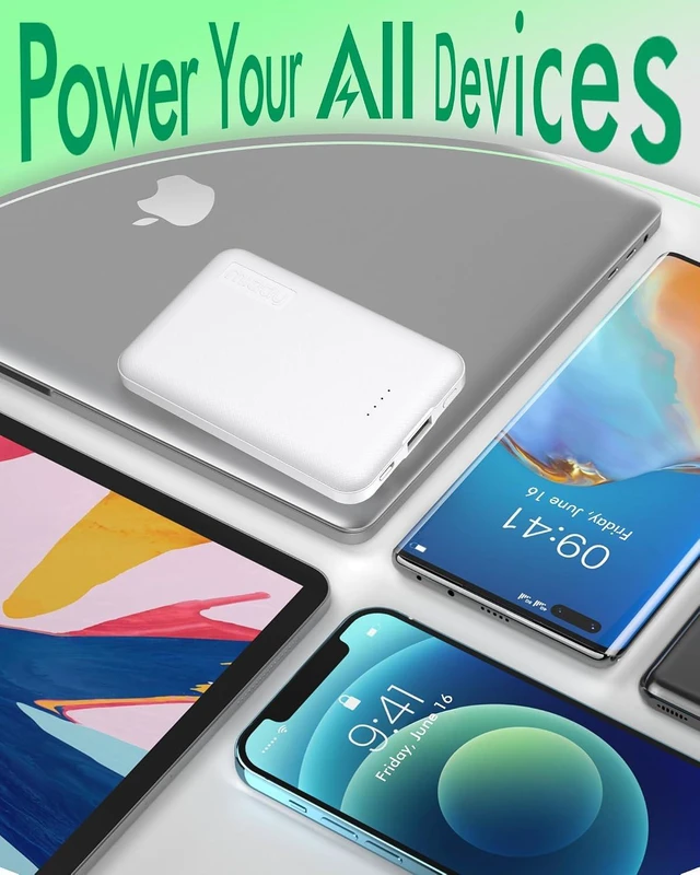 Alt view image 6 of 7 - Miady 2-Pack Small Portable Charger 5000mAh Power Bank Travel Battery Pack