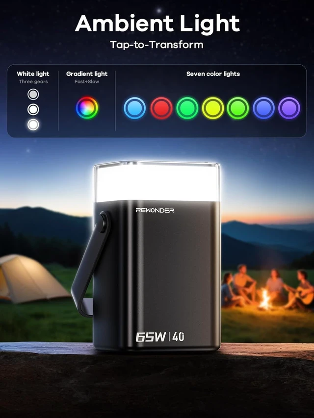 Alt view image 5 of 7 - 65W Power Bank 40000mAh Laptop Portable Charger Battery Pack - Black
