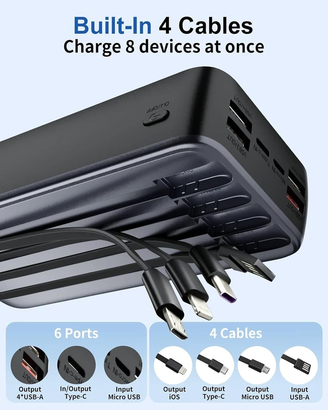 Alt view image 4 of 7 - 50000mAh Portable Charger Power Bank, 22.5W USB C Battery Pack