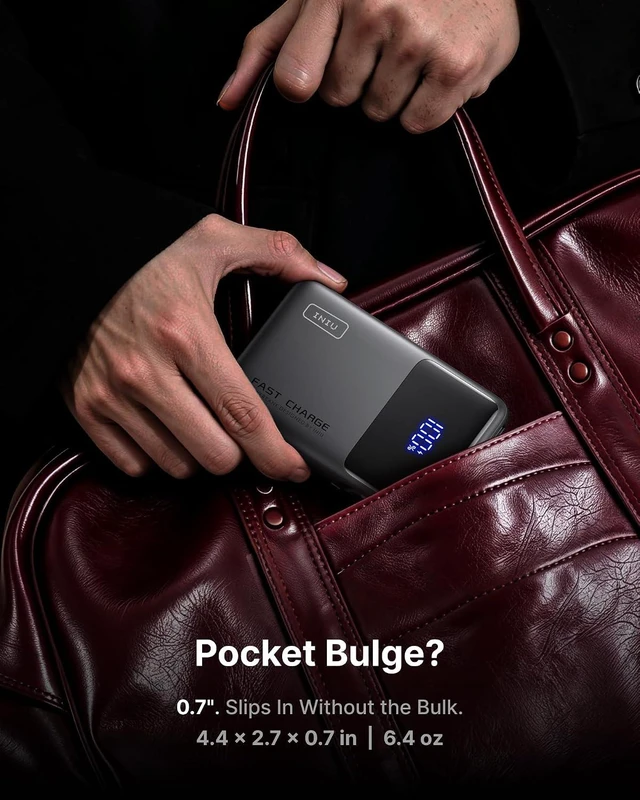 Alt view image 2 of 7 - INIU Portable Charger, Smaller 45W Fast Charging Power Bank, 10000mAh Black