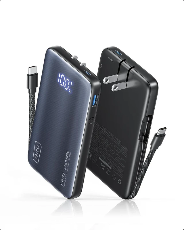 Main image of INIU 45W Fast Charging Portable Charger, 10000mAh with Built in Wall Plug
