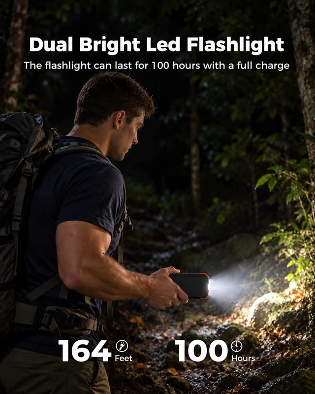 Alt view image 7 of 7 - BLAVOR Solar Power Bank 10,000mAh Portable Wireless Charger for Cell Phones