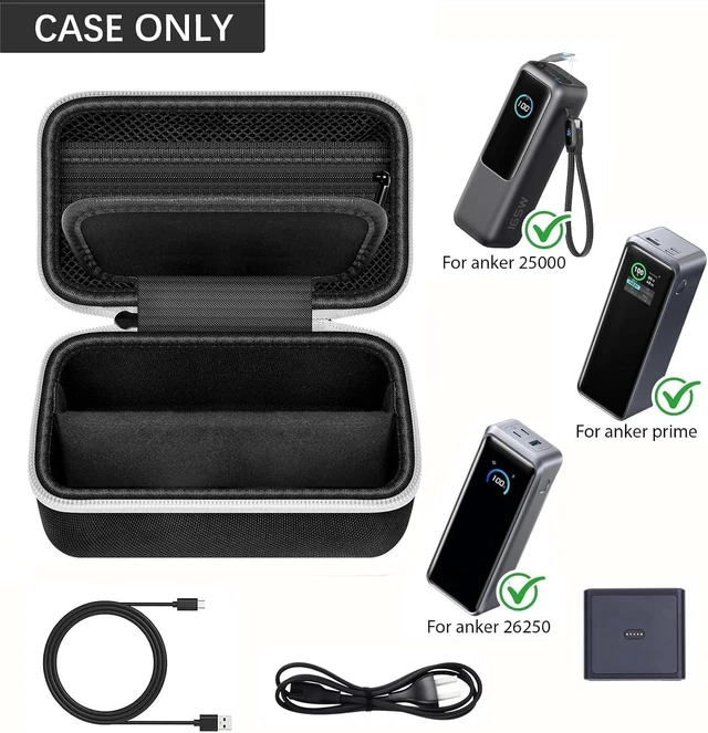 Alt view image 2 of 7 - Hard Case for Anker 25,000mAh Laptop Power Bank 165W (A1695), Black
