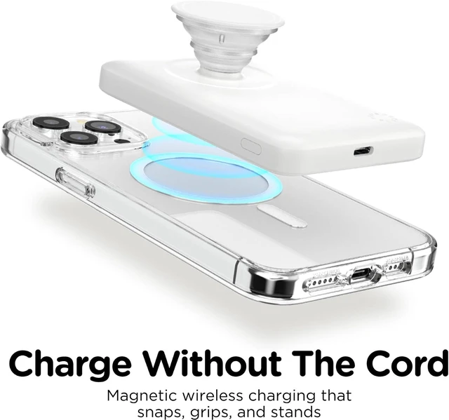 Alt view image 2 of 6 - PopSockets PowerPack Phone Charger with MagSafe- White
