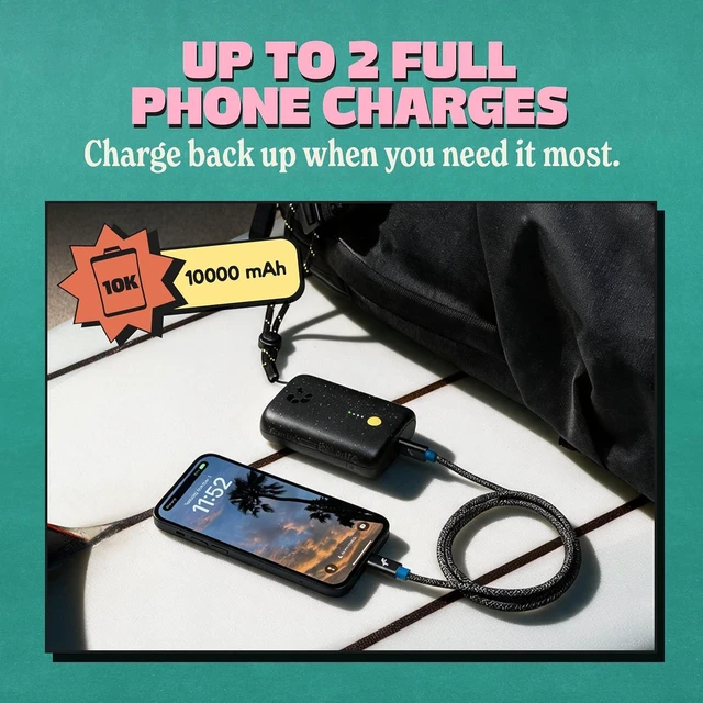 Alt view image 5 of 7 - Nimble Champ Portable Charger, 10000mAh Power Bank, 20W Dual USB-C Charging