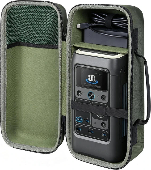 Main image of co2CREA Hard Travel Case for Anker SOLIX C300 DC Power Station, Green