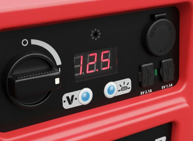 Alt view image 4 of 5 - Clore Automotive Jump-N-Carry JNC770R 1700 Peak Amp Premium 12 Volt Jump Starter - Red