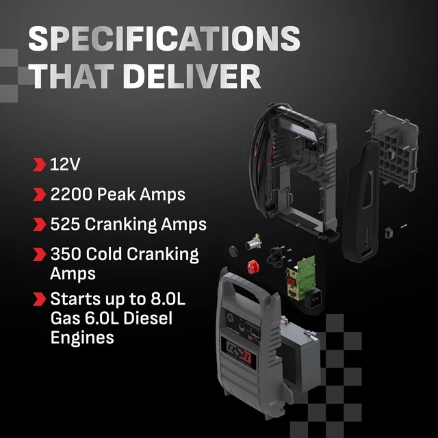 Alt view image 5 of 7 - Schumacher Electric Car Battery Jump Starter & Power Station, DSR165