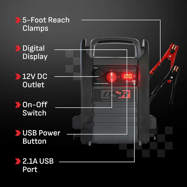 Alt view image 6 of 7 - Schumacher Electric Car Battery Jump Starter & Power Station, DSR165