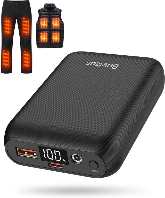Main image of 7.4V 16000mAh Heated Vest Battery Pack Compatible with ORORO, for Venustas, Rechargeable Battery Pack for Heated Vest with LED Display, Portable Power Bank for Heated Vest(No for 5V Heated Device)