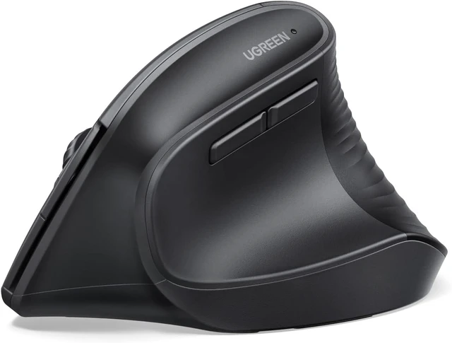 Main image of UGREEN Ergonomic Wireless Mouse, Bluetooth & 2.4G Wireless, Quiet Clicks