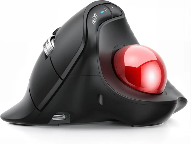 Main image of Nulea Wireless Ergonomic Vertical Trackball Mouse Thumb Control