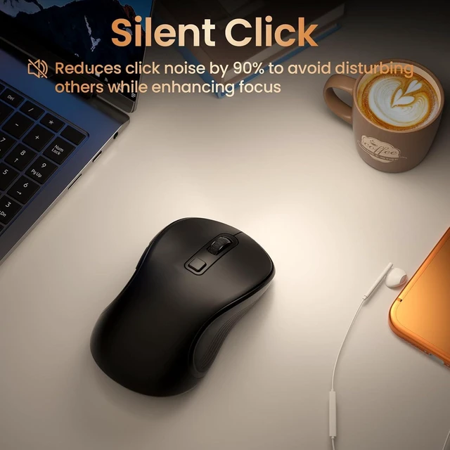 Alt view image 5 of 7 - INFINMIND L123 Wireless Mouse, 2.4G USB+2 Bluetooth Multi-Device Mouse.