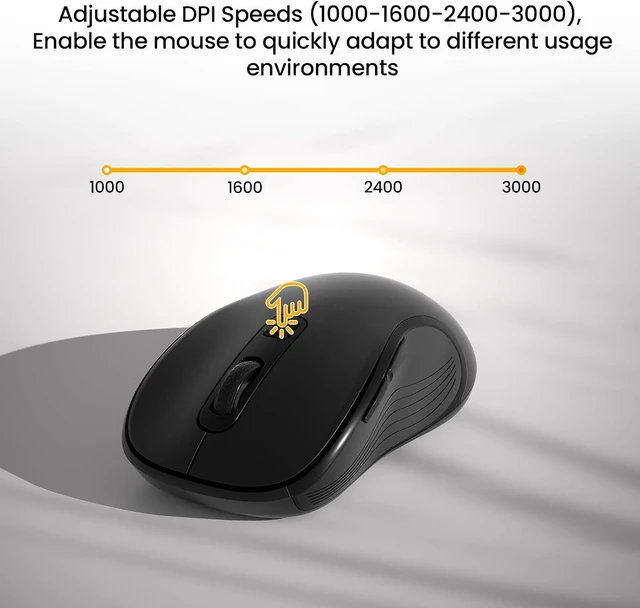Alt view image 7 of 7 - INFINMIND L123 Wireless Mouse, 2.4G USB+2 Bluetooth Multi-Device Mouse.