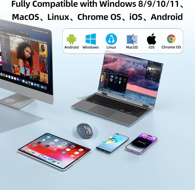 Alt view image 5 of 6 - INFINMIND L610 Wireless Mouse, Bluetooth Portable Rechargeable Mouse.