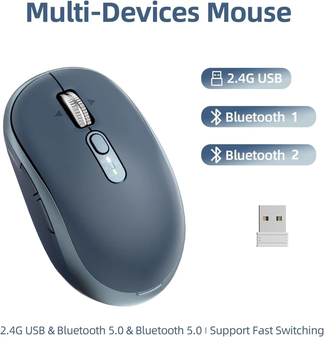 Alt view image 2 of 6 - INFINMIND L610 Wireless Mouse, Bluetooth Portable Rechargeable Mouse.