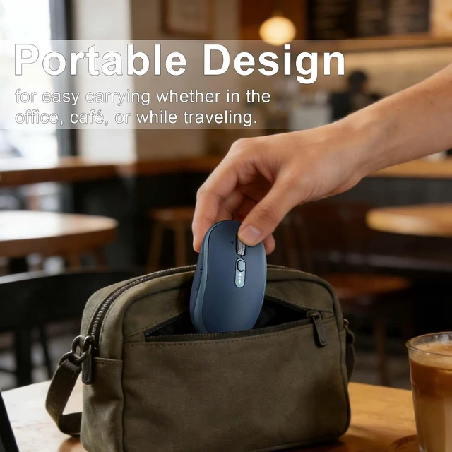Alt view image 6 of 6 - INFINMIND L610 Wireless Mouse, Bluetooth Portable Rechargeable Mouse.