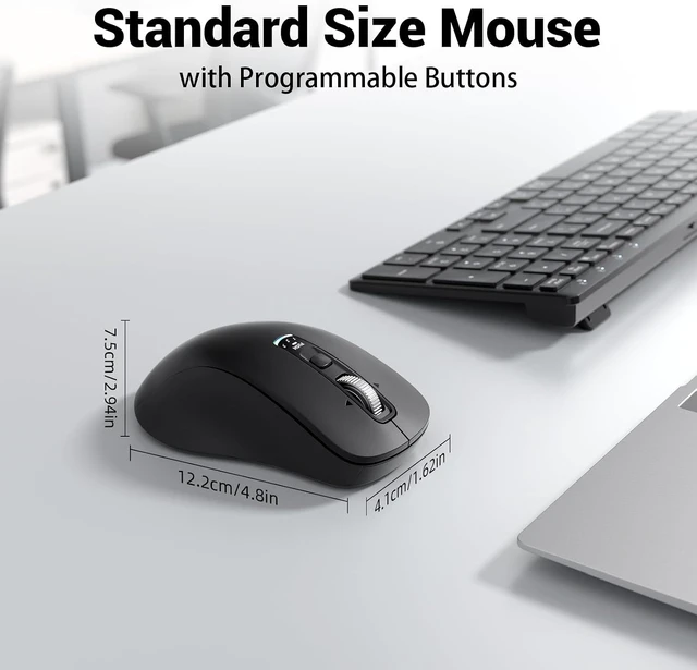 Alt view image 4 of 7 - INFINMIND L511 Wireless Bluetooth Mouse, Multi-Device Programmable Mouse.
