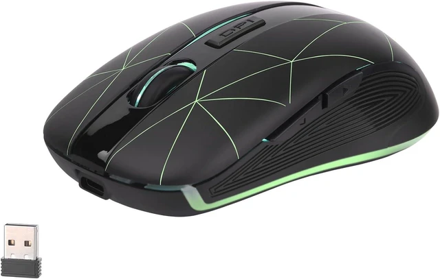 Alt view image 4 of 7 - Rii Wireless Mouse with USB Nano Receiver,Rechargeable for Office Gaming