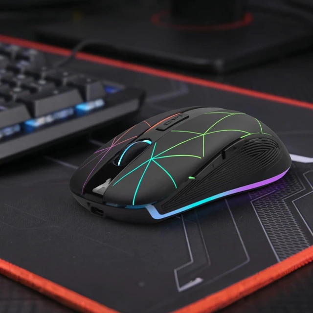 Alt view image 5 of 7 - Rii Wireless Mouse with USB Nano Receiver,Rechargeable for Office Gaming