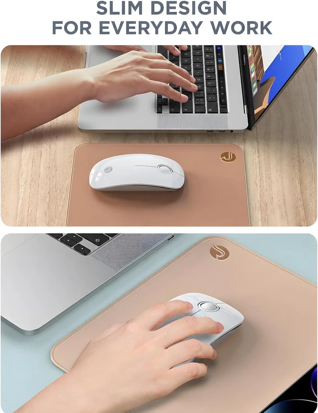 Alt view image 6 of 7 - RAPIQUE Bluetooth Wireless Mouse, BT5.1 2.4G Slim Dual Mode, White