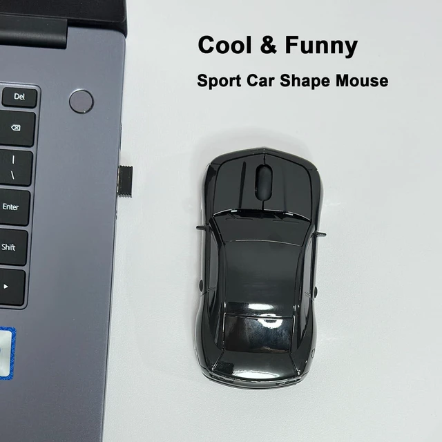 Alt view image 3 of 6 - Car Mouse for Compuer, Funny Sport Car Shaped Computer Mouse, 2.4Ghz Wireless Mouse Car Mouse with USB Reciver for Laptop, PC (Black)
