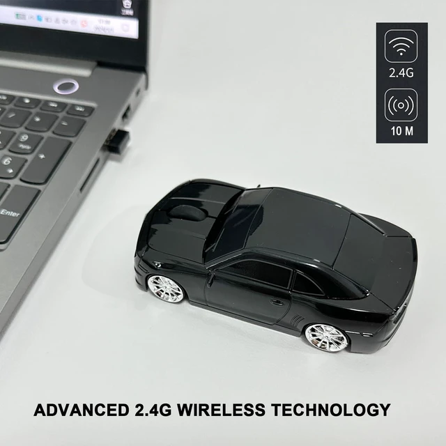 Alt view image 2 of 6 - Car Mouse for Compuer, Funny Sport Car Shaped Computer Mouse, 2.4Ghz Wireless Mouse Car Mouse with USB Reciver for Laptop, PC (Black)