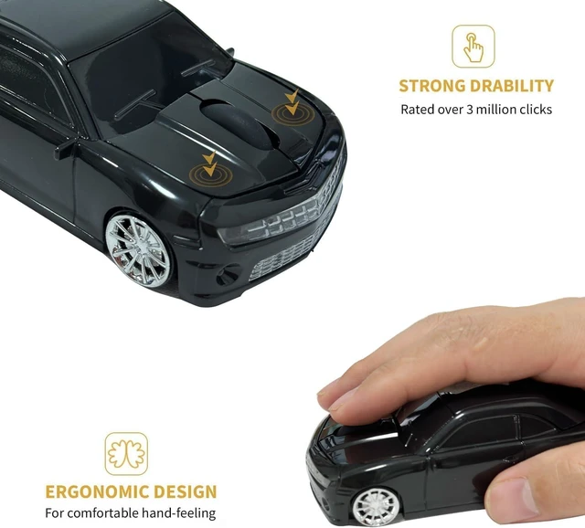 Alt view image 5 of 6 - Car Mouse for Compuer, Funny Sport Car Shaped Computer Mouse, 2.4Ghz Wireless Mouse Car Mouse with USB Reciver for Laptop, PC (Black)
