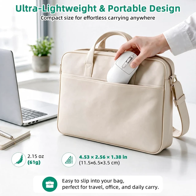 Alt view image 7 of 7 - M1 Bluetooth Wireless Mouse for MacBook/Laptop/Mac - White