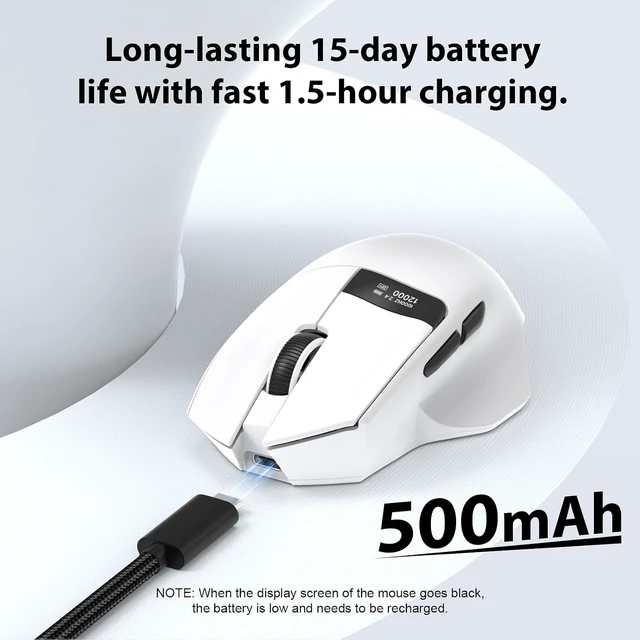 Alt view image 7 of 7 - G9Pro Wireless Bluetooth Mouse with LED Screen Display