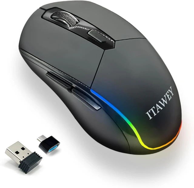 Alt view image 4 of 7 - Bluetooth LED Mouse + Pad Combo