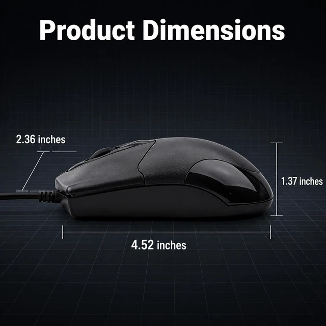 Alt view image 7 of 7 - 5 Pack Wired USB Computer Mouse, Ergonomic, 1200 DPI Optical