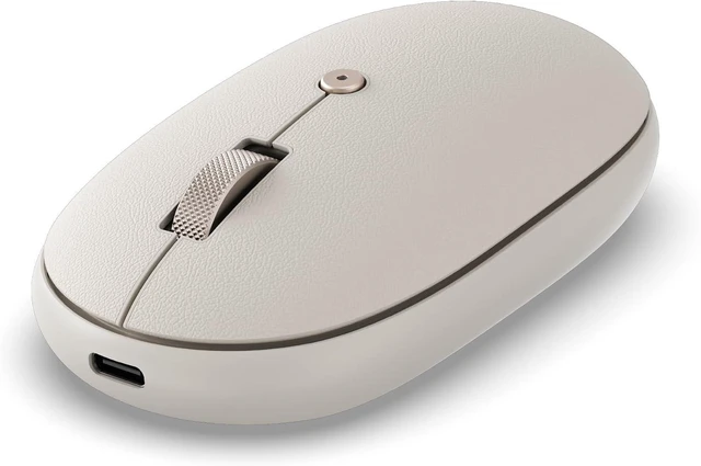 Main image of Satechi OntheGo Bluetooth Mouse, Connect Up to 3 Devices, for Laptop, Sand