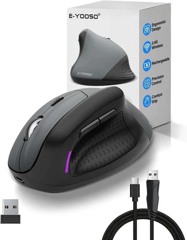 Main image of X45 Ergonomic Vertical Mouse, Bluetooth & Wireless Mice, Quiet Clicks