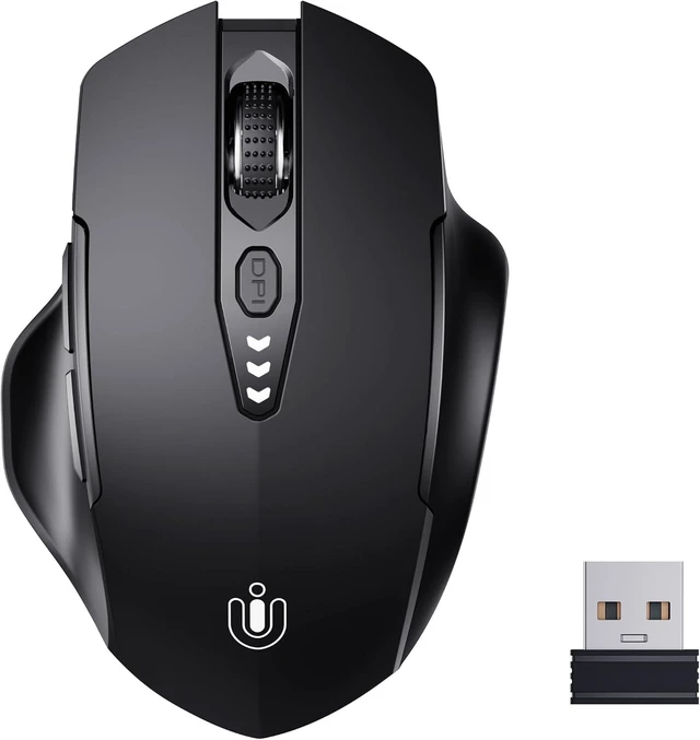 Main image of Uineer Wireless Mouse, 2.4GHz Rechargeable Computer Mouse, Battery Display