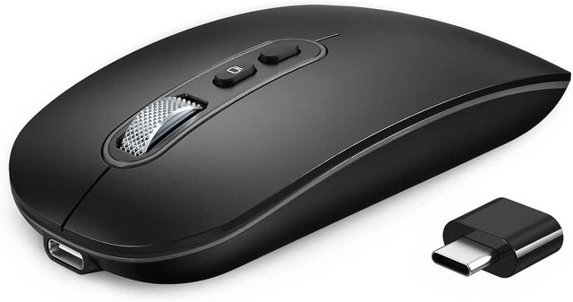 Main image of Rechargeable USB C Wireless Mouse, Bluetooth & 2.4G for MacBook Air/Pro