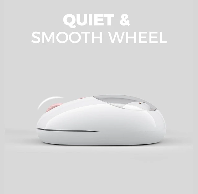 Alt view image 6 of 7 - MIPOW×Miffy Bluetooth Wireless Mouse, Compact Portable for Laptops & Tablets. Smooth Tracking, Works with Windows & MacOS, Pale Pink
