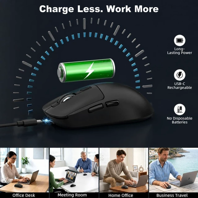 Alt view image 7 of 7 - Bluetooth Wireless Mouse for Mac Laptop MacBook Pro Air iPad Computer