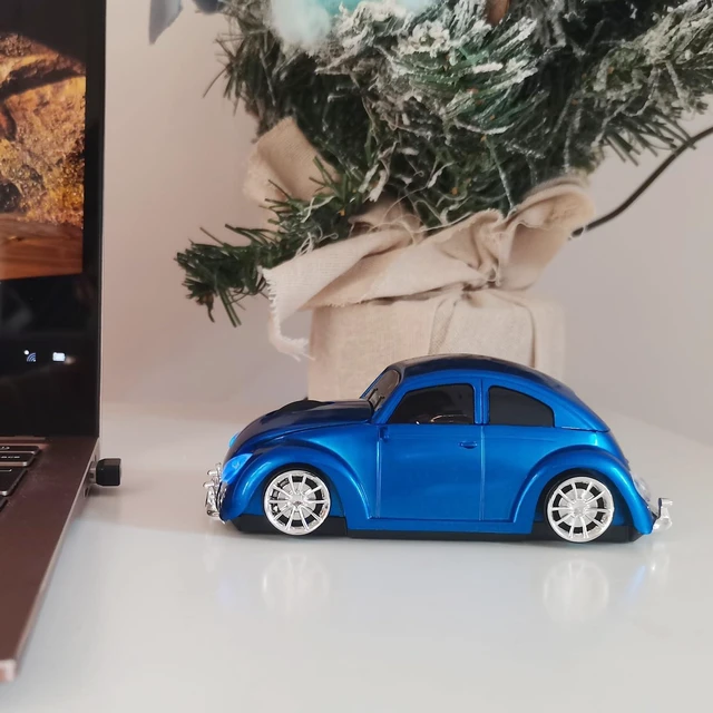 Alt view image 2 of 7 - Wireless Car Mouse, Funny Car Shaped Mouse 2.4GHz Optical Wireless Mice for Computer PC Notebook Laptop (Blue)