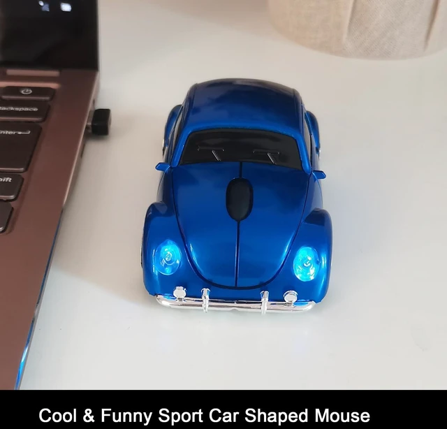 Alt view image 3 of 7 - Wireless Car Mouse, Funny Car Shaped Mouse 2.4GHz Optical Wireless Mice for Computer PC Notebook Laptop (Blue)